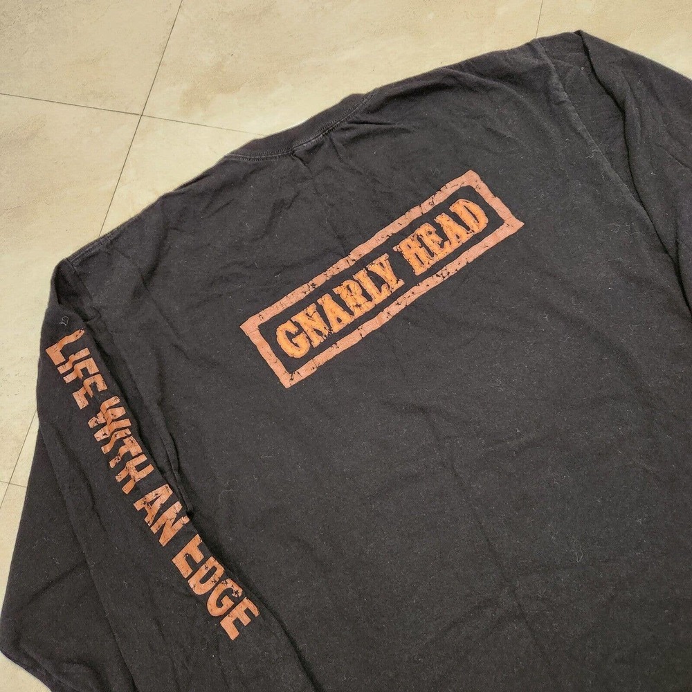 VTG Y2K Gnarly Head Grateful Dead Life With An Edge Wine Mens XL Black T Shirt